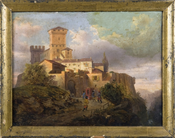 Il-castello-dellInnominato-eseguito-da-Antonio-Tagliaferri-Olio-cm-25×29-FONDAZIONE-DA-COMO